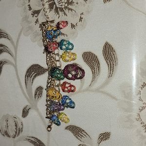 Butler & Wilson RAINBOW (PRIDE) CRYSTAL SKULL BRACELET